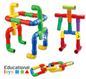 Water Pipe Plug Match DIY Building Blocks with Wheels – Creative Construction Toy for Kids